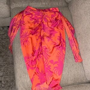 Tropical Orange and Pink Sarong